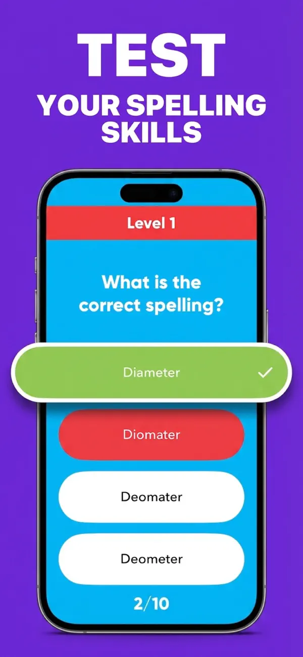 Screenshot #1 pour Spelling Test Quiz - Word Game