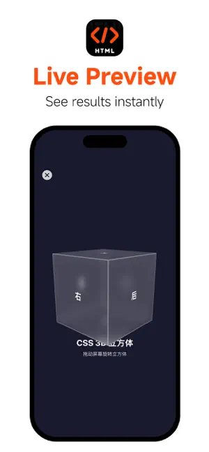 Code Editor – HTML & Preview iPhone screenshot 3