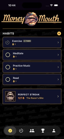 MoneyMouth Habit Tracker screenshot
