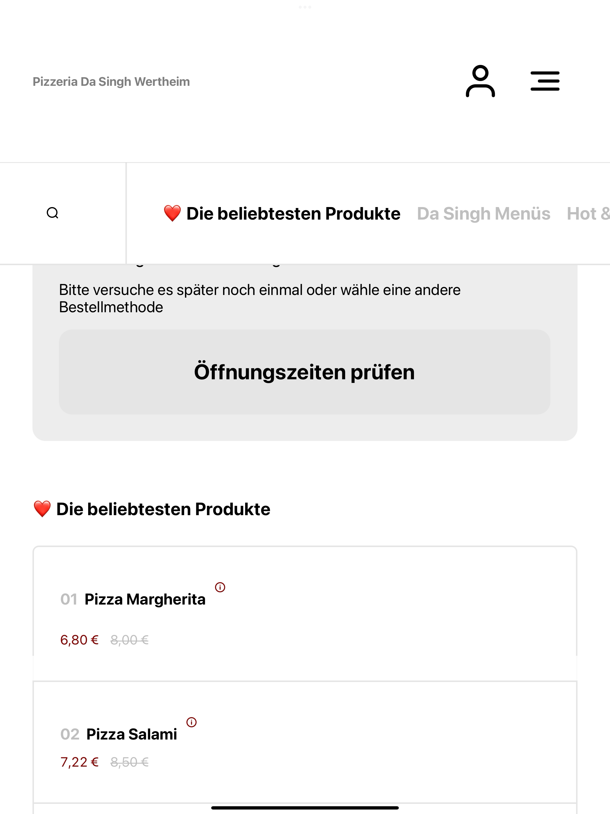 Pizzeria Da Singh Wertheim