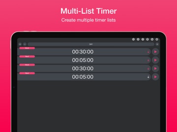 Multi Timer: Lists & Sequences iPad screenshot