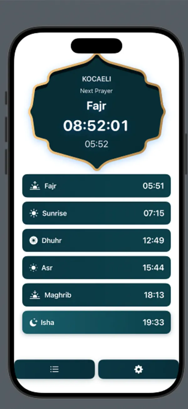 Screenshot #1 pour Dünya Namaz Vakti