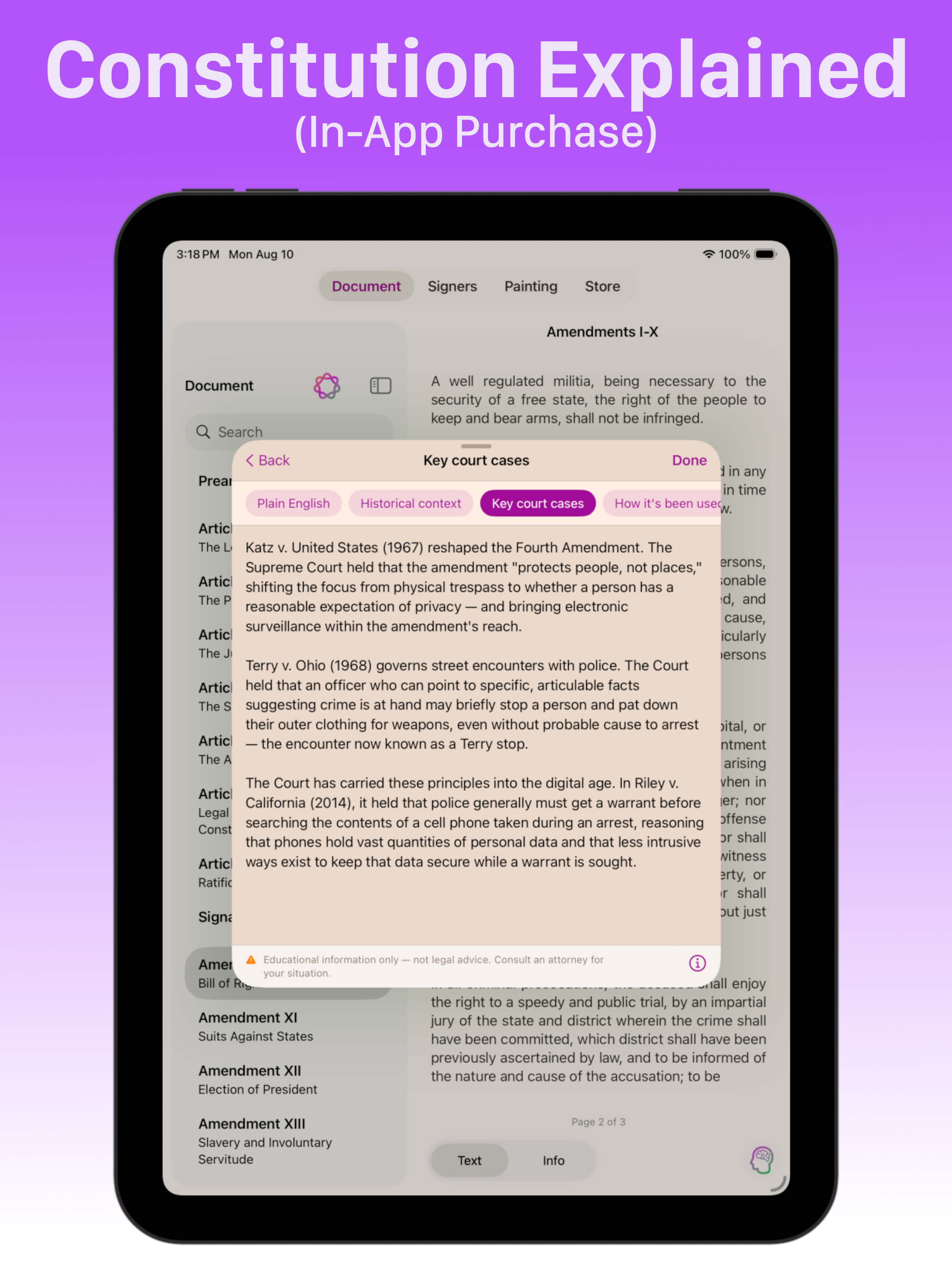 Constitution for iPad screenshot 6