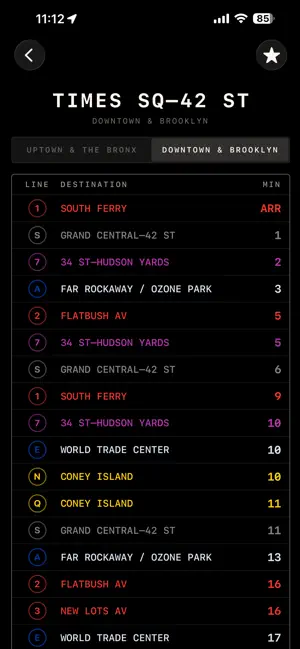 Subway: Real-Time Arrivals screenshot 2