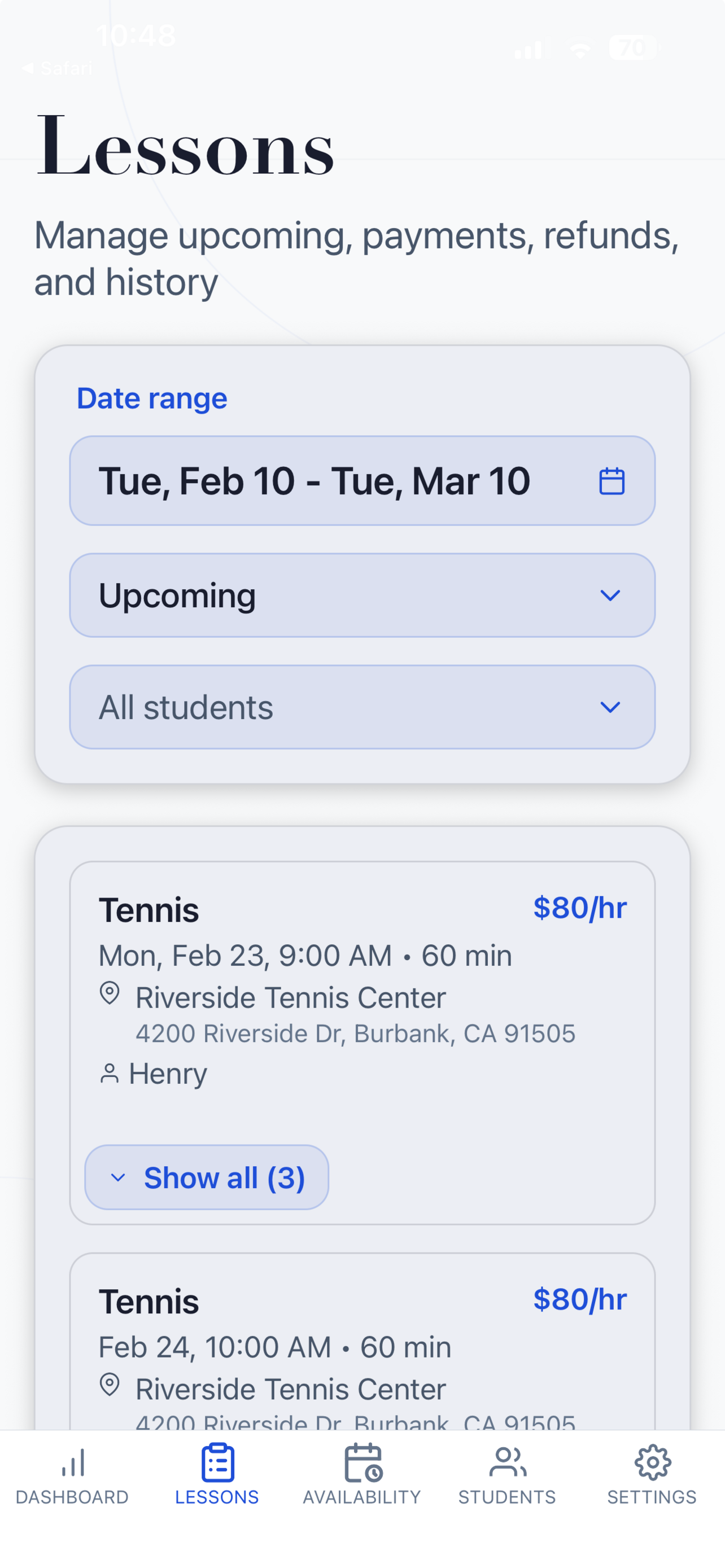 Sessio: Lesson Manager screenshot 8