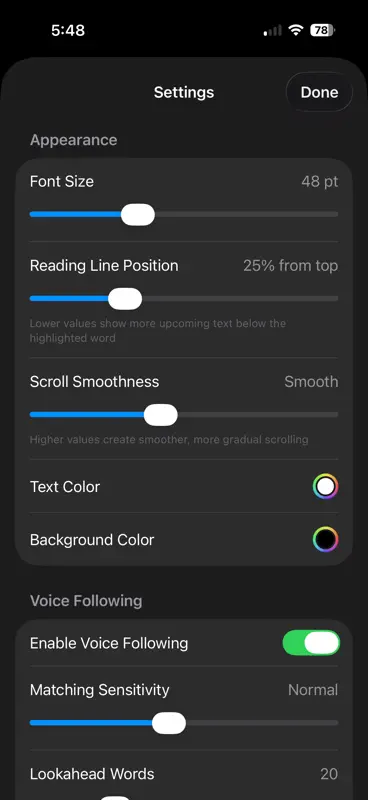 Smart Prompter App screenshot 6 of 7
