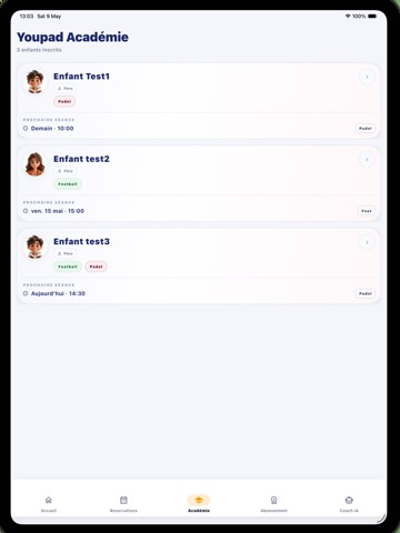 YOUPAD CLUB iPad screenshot