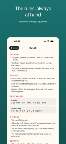 Contrée — Belote Card Game iPhone screenshot