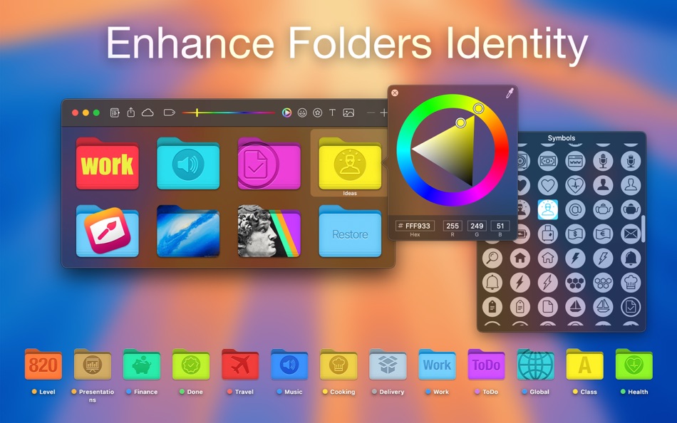 #1. FolderMarker (macOS) Podle: Elena Drozhzhina