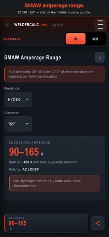 WelderCalc: Welding Calculator screenshot