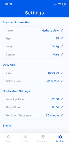 Hydrate: Water Reminder Screenshot 6 of 9