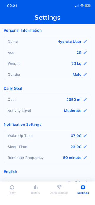 Hydrate: Water Reminder Screenshot 6 of 9
