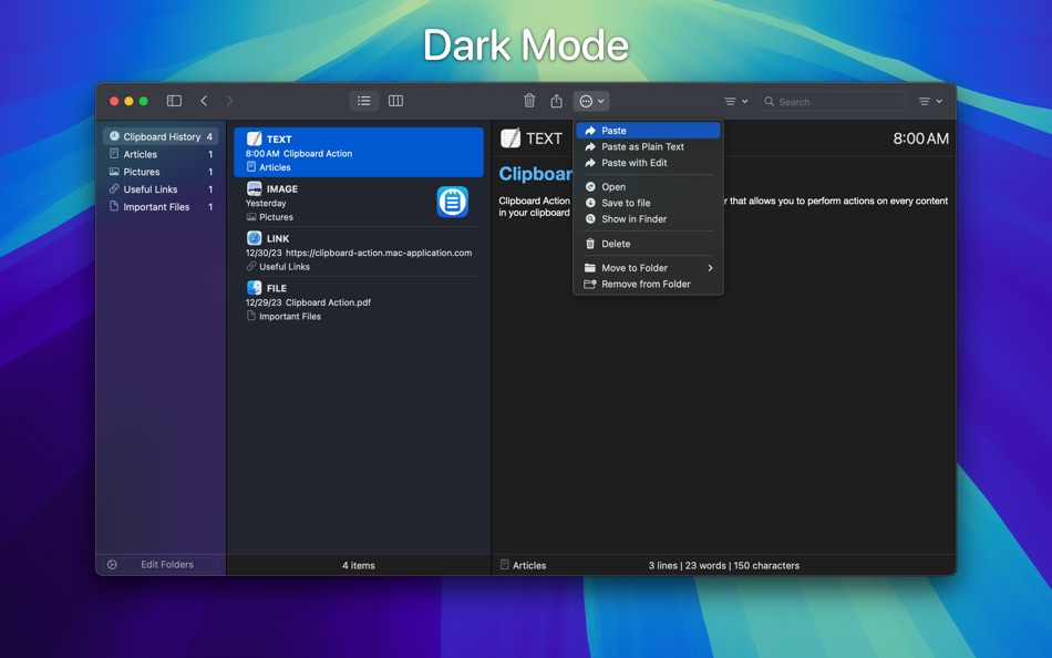 #10. Clipboard Action (macOS) 由: Jan Valta