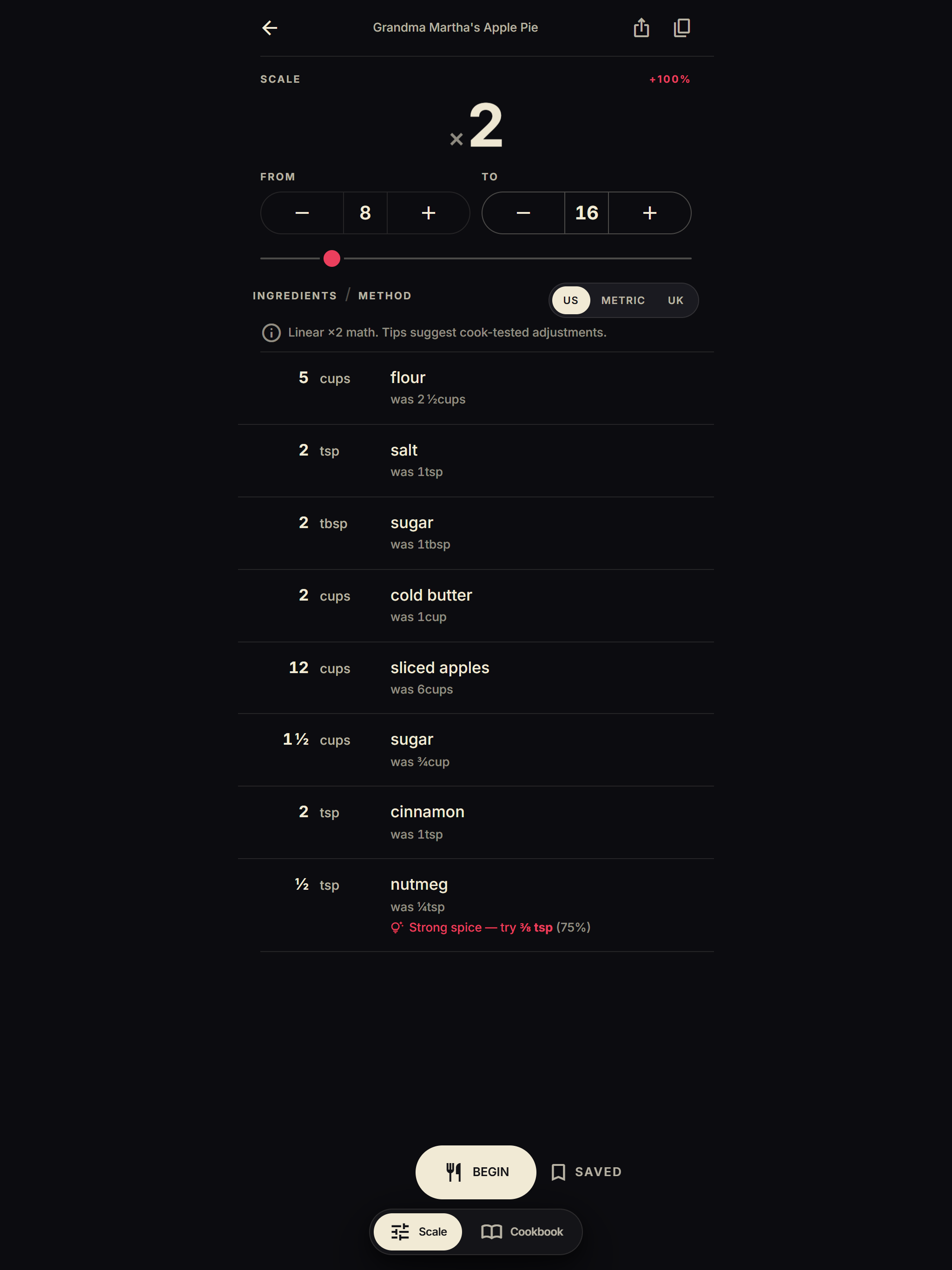 RecipeScale: Recipe Converter screenshot 8