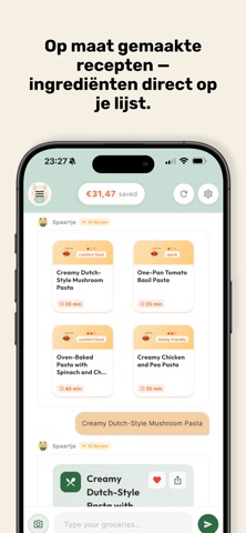 Spaartje - slim boodschappen iPhone screenshot