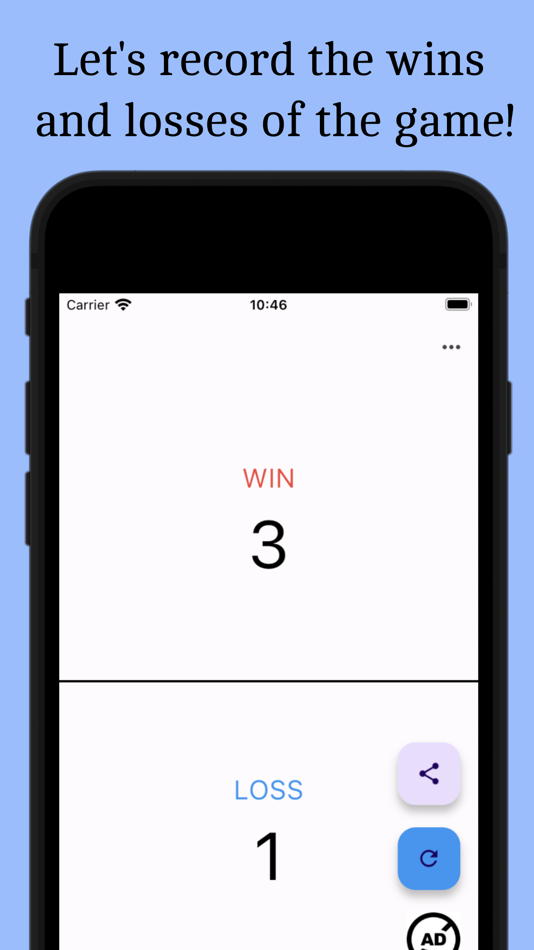 #1. Win-Loss Counter (iOS) 由: kota tada