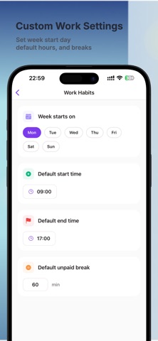 Work Hours & Time Tracker Screenshot 6 of 7