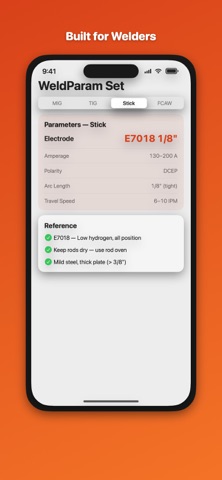 Welding Calculator: Parameters のスクリーンショット