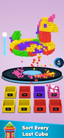 Cube Sort 3D : Destroy Puzzle iPhone screenshot