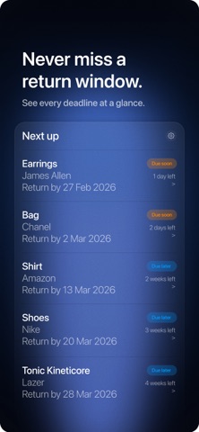 Kipdue: Return Tracker Screenshot 1 of 5