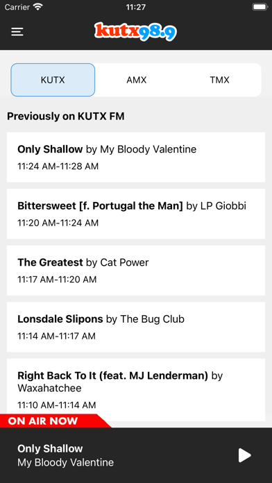 KUTX 98.9 Austin Music Screenshot