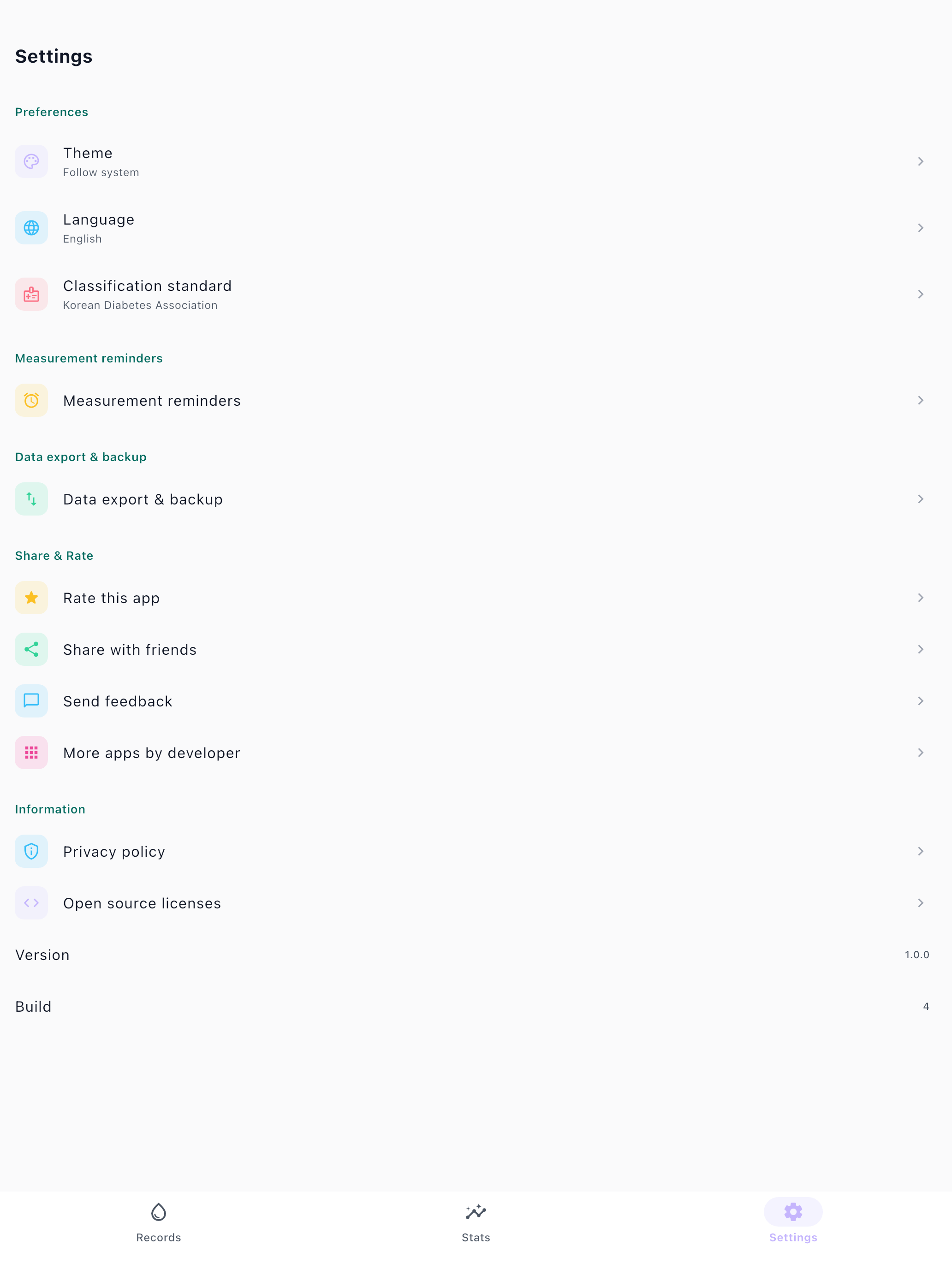 Glucose Diary - Daily Tracker