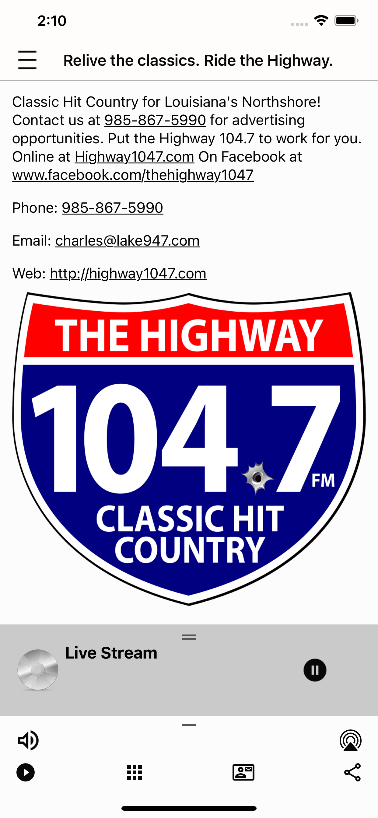 Highway 104.7