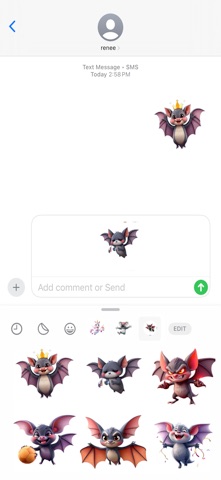 振翅蝙蝠贴纸 screenshot