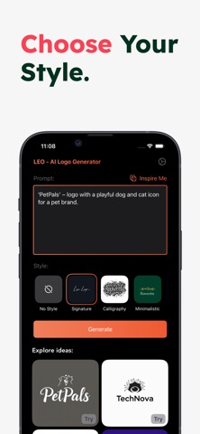 Leo: AI标志与签名制作器 screenshot