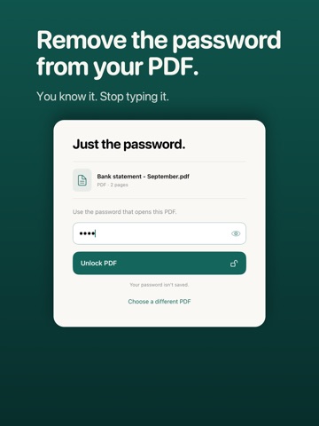 Unlock PDF: Remove Password screenshot