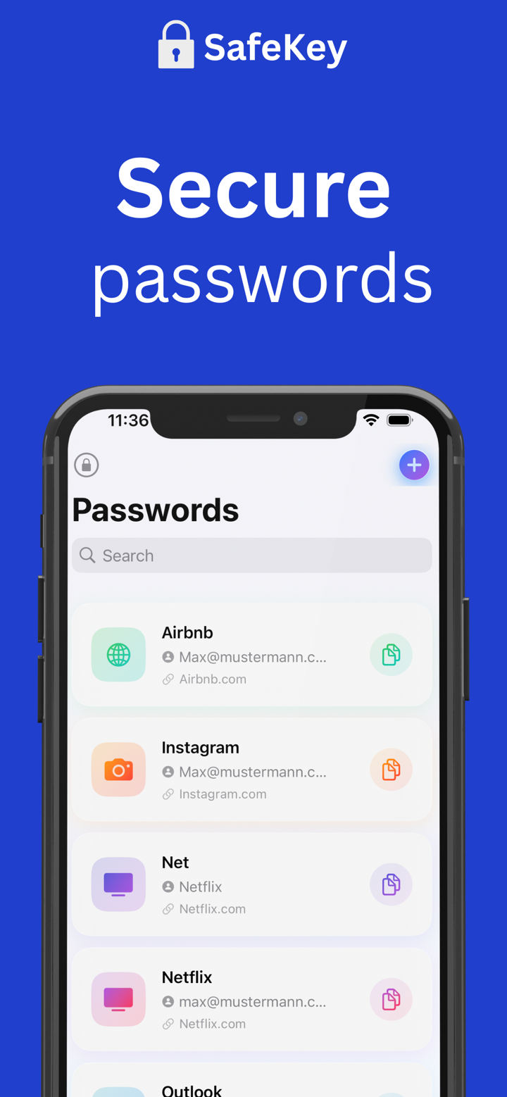 Password Manager: SafeKey screenshot 1