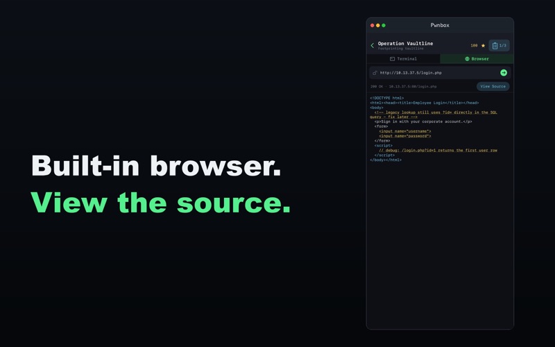 Pwnbox screenshot 3