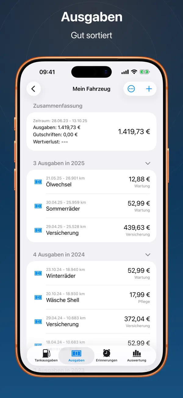 FuelMe - Tankbuch, Screenshot 2