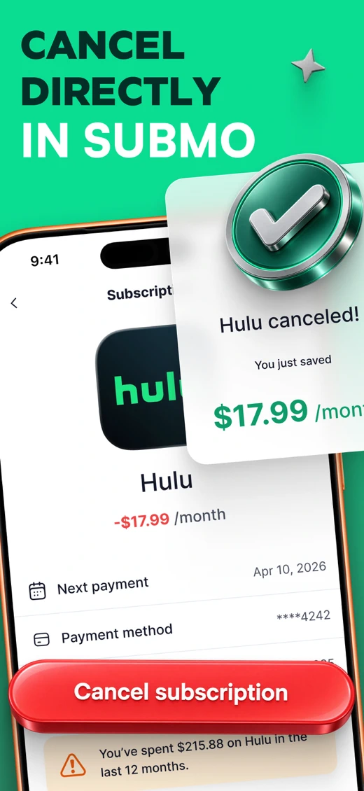 Cancel Subscriptions: Submo screenshot 5