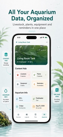 Aquarium Log: Tank Tracker iPhone screenshot