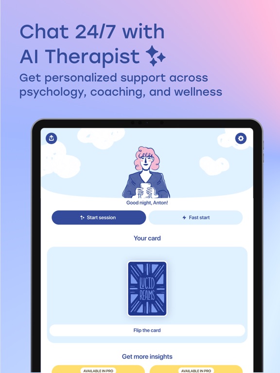 OhSofia! AI Therapy Chat iPad screenshot 1 - Health & Fitness app