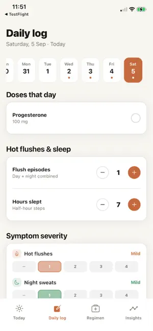 MenoSign: Menopause Tracker screenshot 3