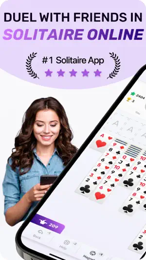 Solitaire Klondike Online Duel screenshot 1