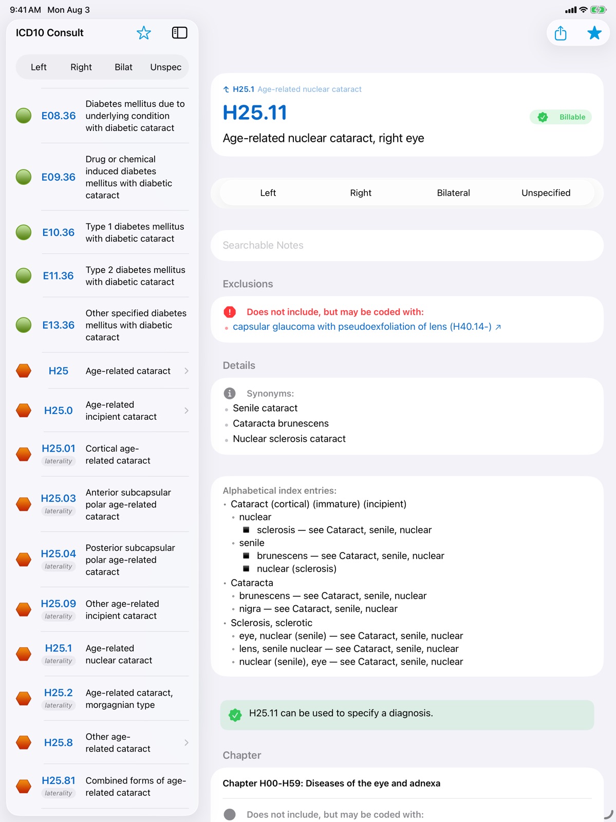 ICD10 Consult ipad screenshot 1