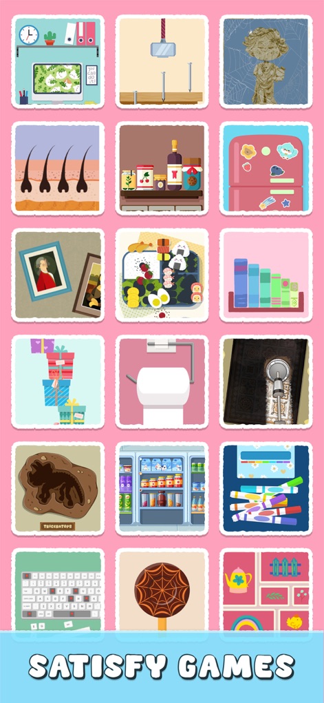 Sort It Right: Relax Puzzle - Discover a vast array of engaging mini-games, from organizing office supplies on a desk to tidying up a colorful refrigerator.
