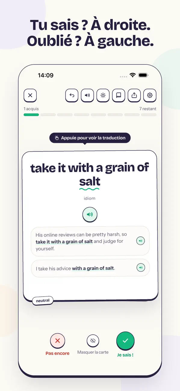 Screenshot #2 pour Vocards: Cartes de vocabulaire