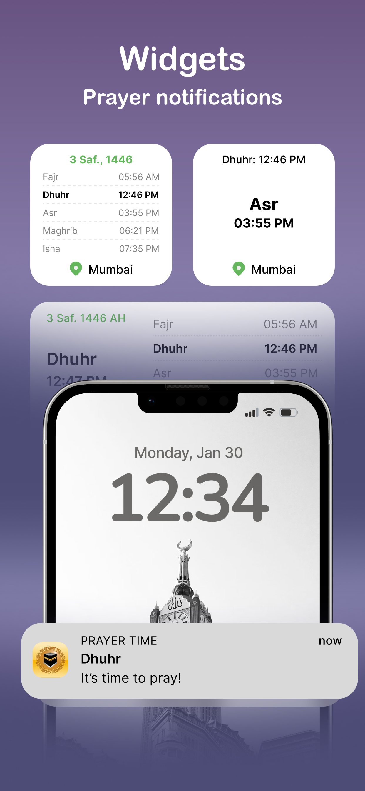 Prayer Times & Athan Qibla App