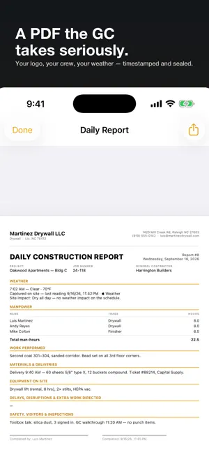 CrewDay: Daily Report Log screenshot 3