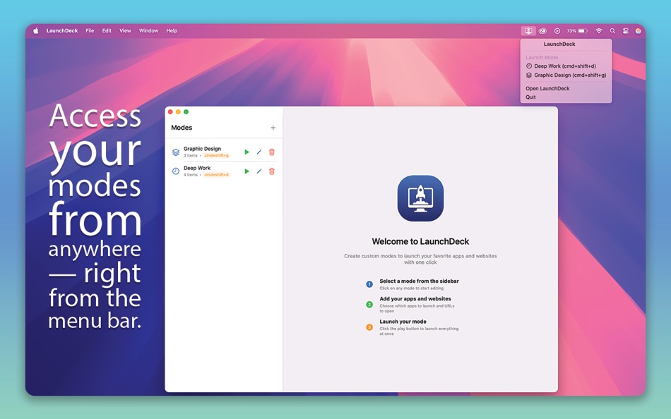 #5. LaunchDeck: App Launcher (macOS) Által: Lucy Hennessy