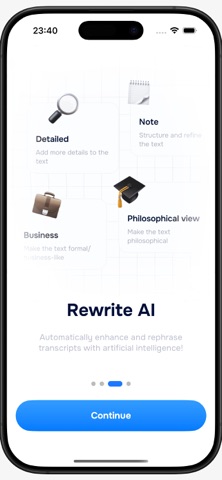 AI transcription.Audio to text screenshot