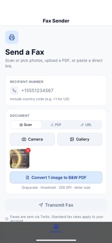 Fax Sender iPhone screenshot