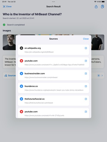 Deep Research AI Assistant iPad screenshot
