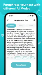 paraphrasing tool: ai rewriter iphone screenshot 2