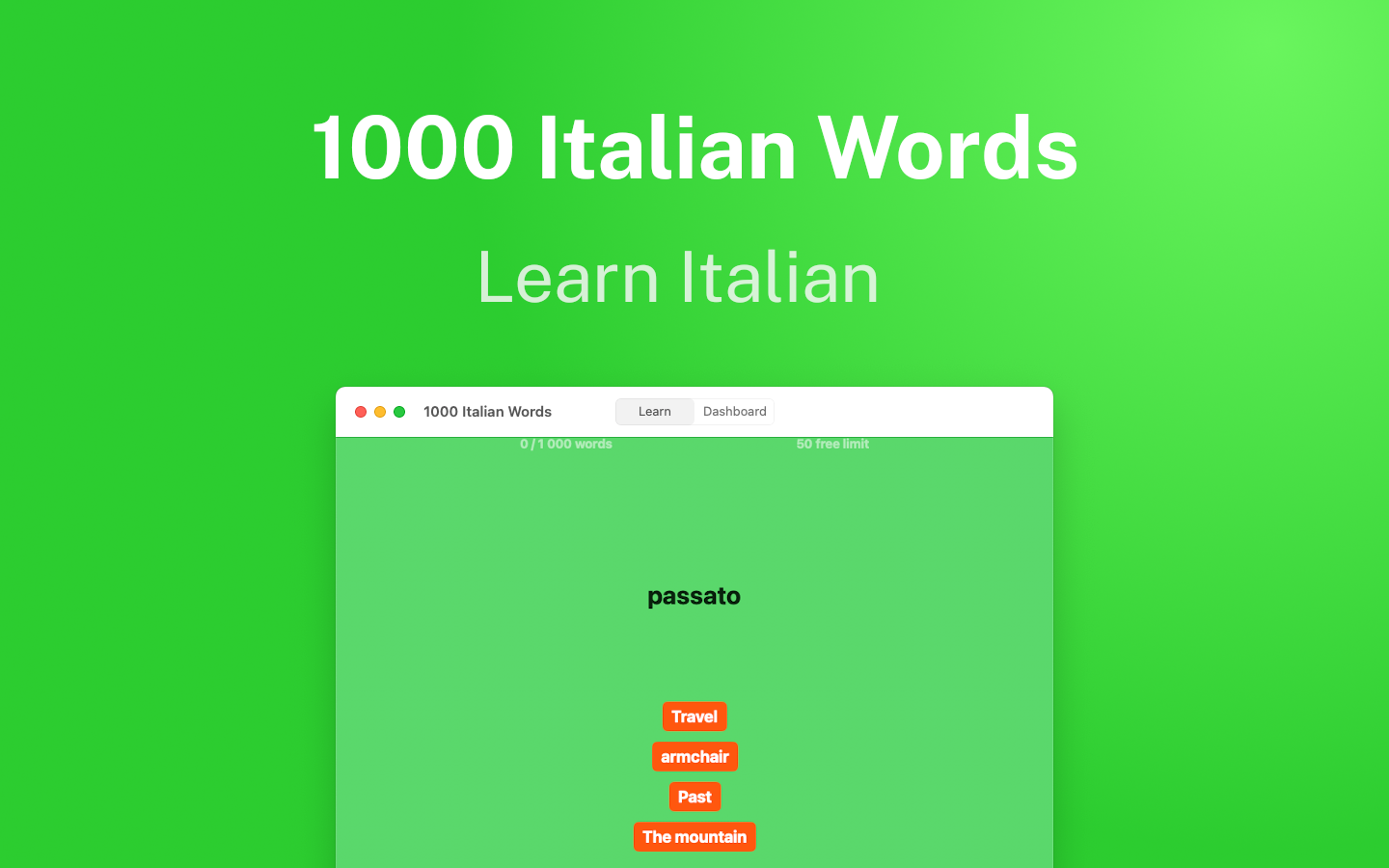 1000 Italian Words To Learn screenshot 4