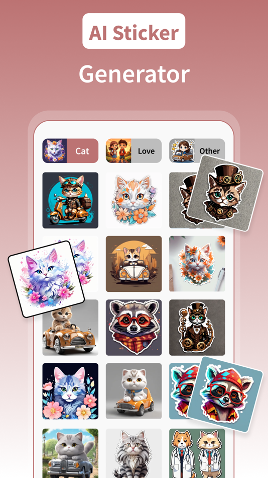 #1. AI Sticker Generator (iOS) 由: Mit Gabani